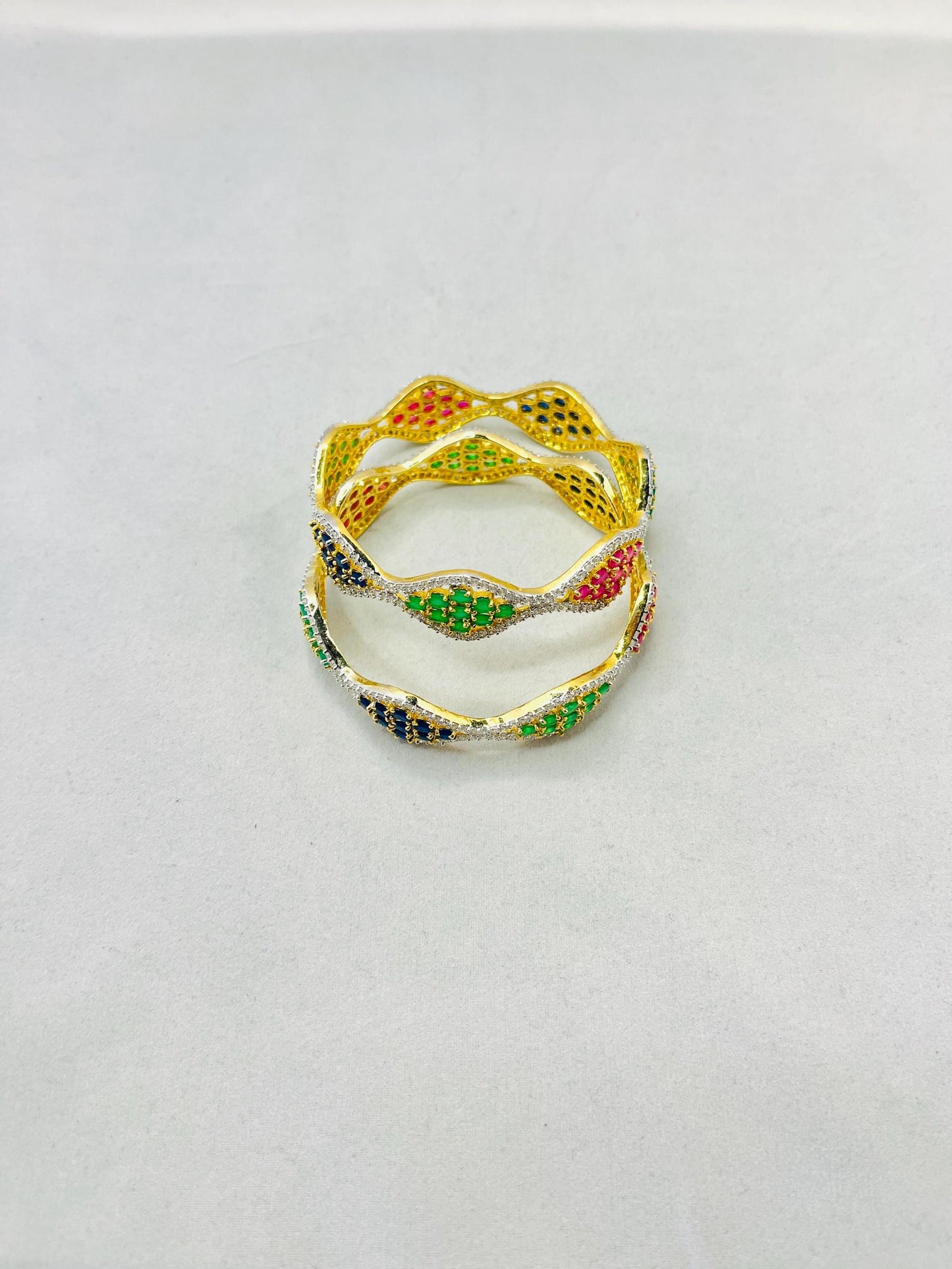 Multi-Colored American Diamond Bangles