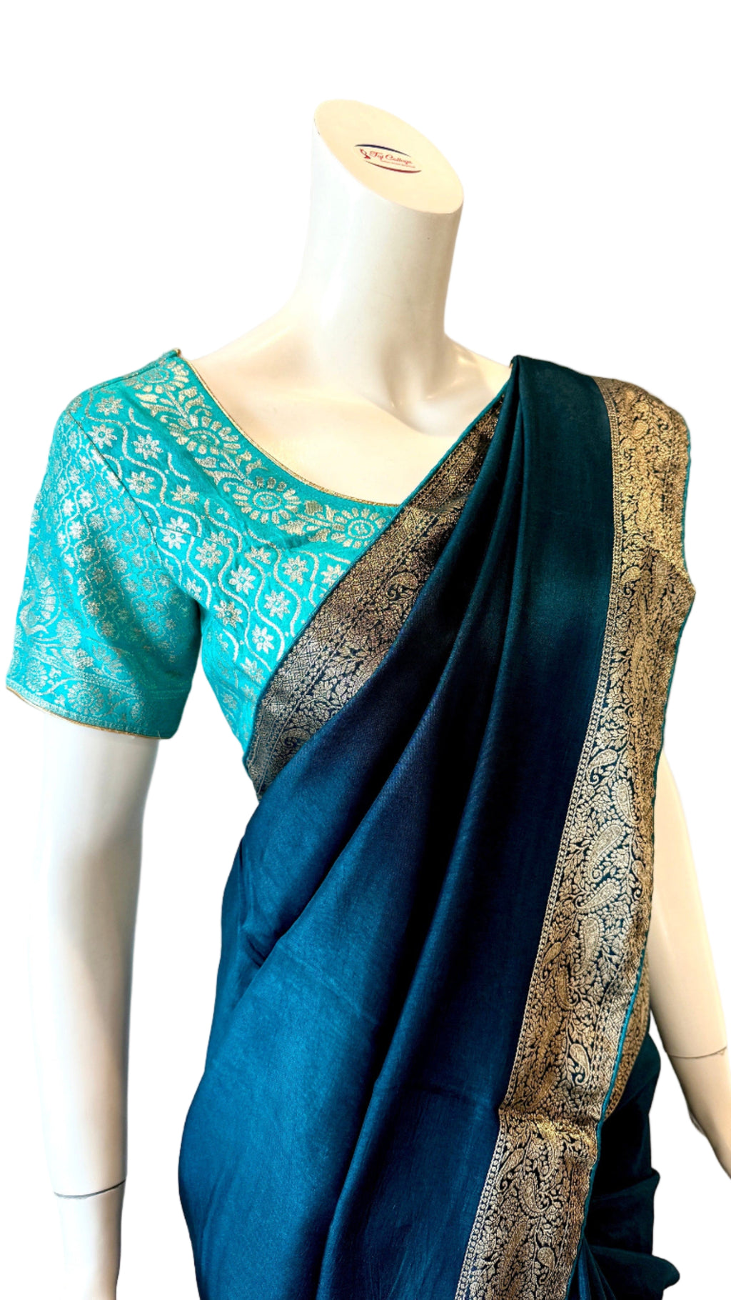 Peacock Blue Saree