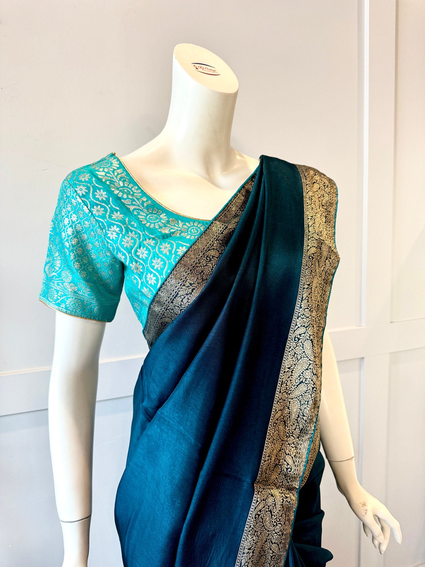 Peacock Blue Saree