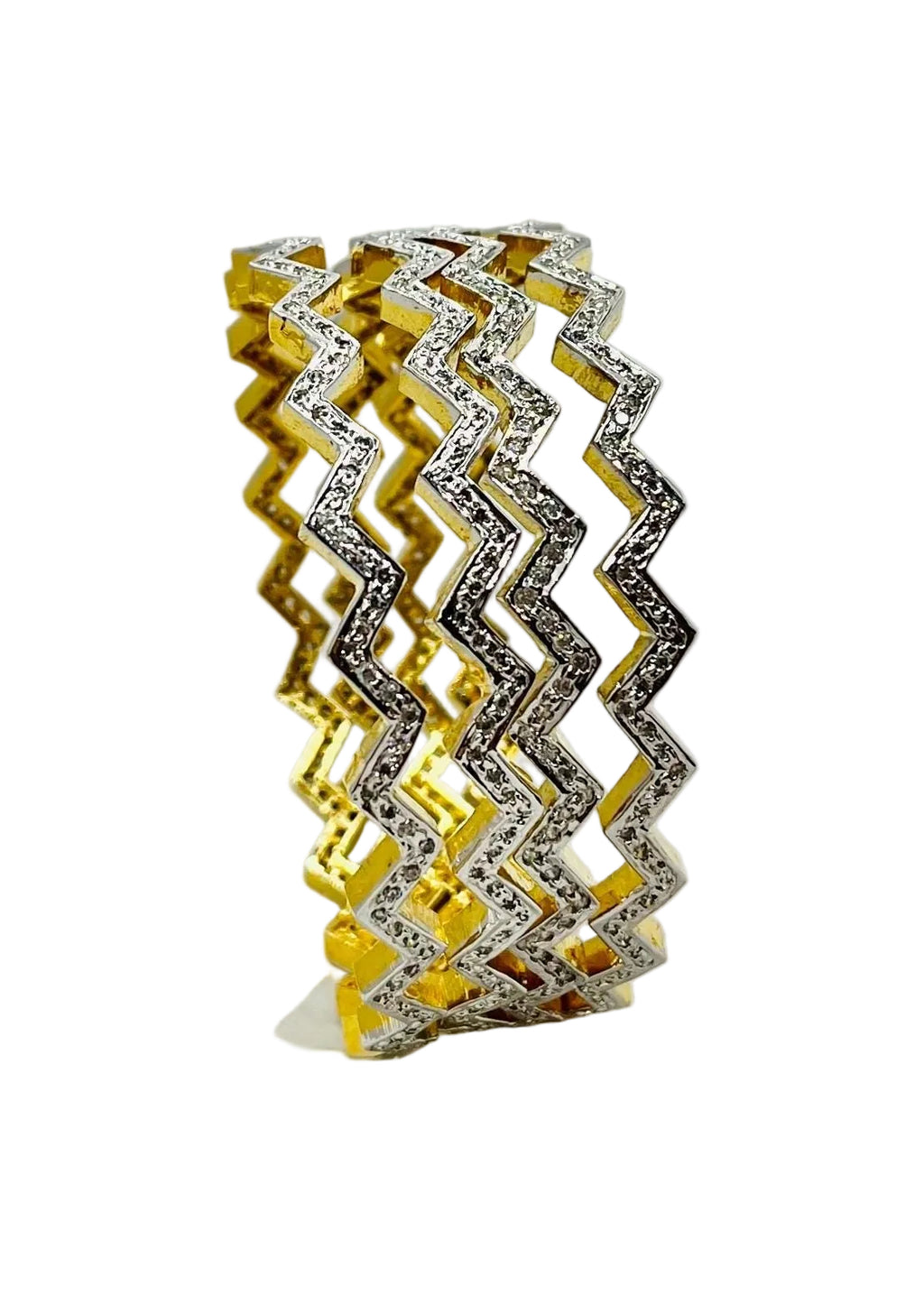 Zig Zag  Stones  Bangles