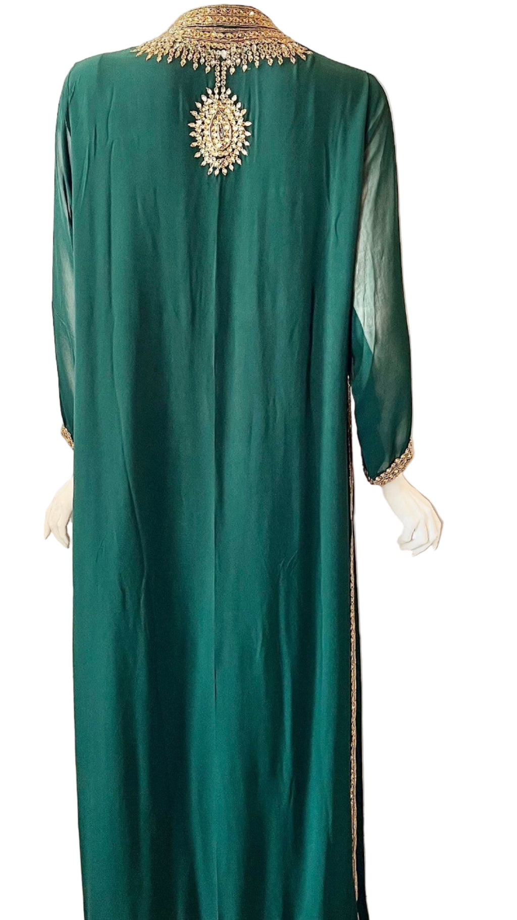 Green Georgette Gown