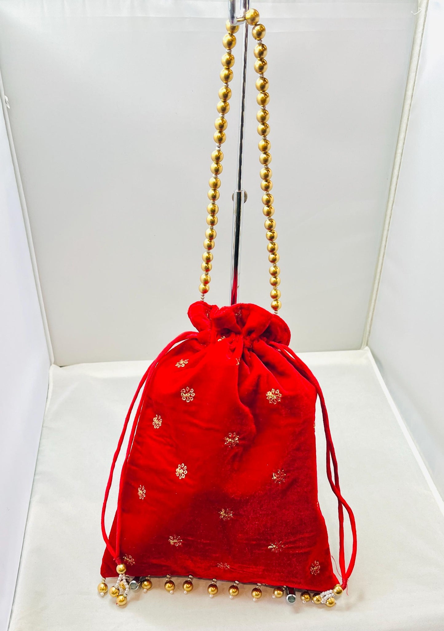 Red Color Velvet Bag