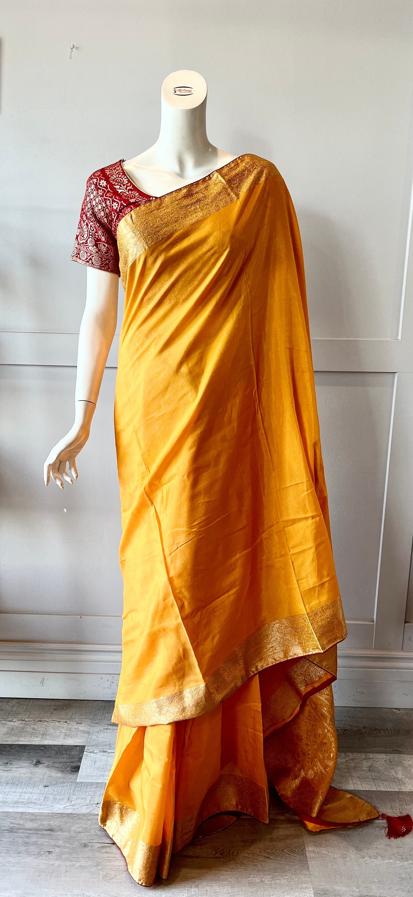 Yellow With Gold Zari Banarasi Silk Saree