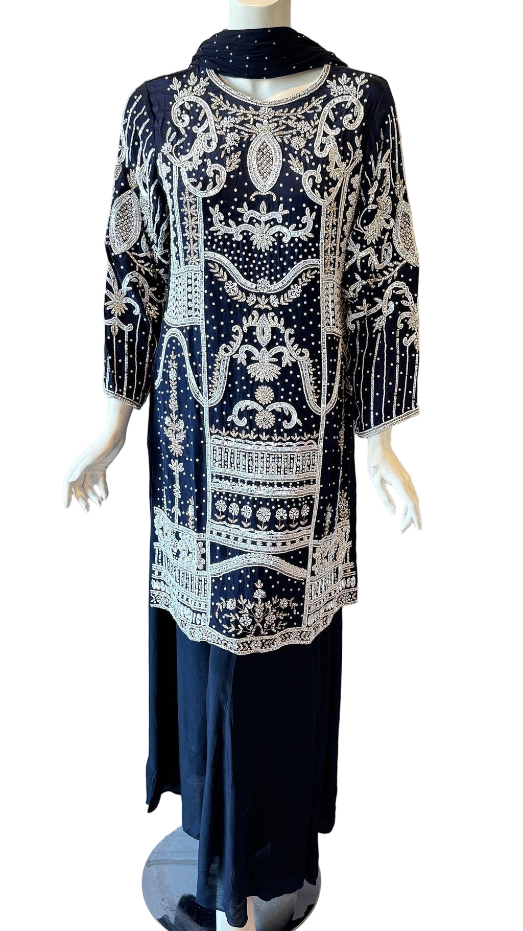 Navy Blue Palazzo Set