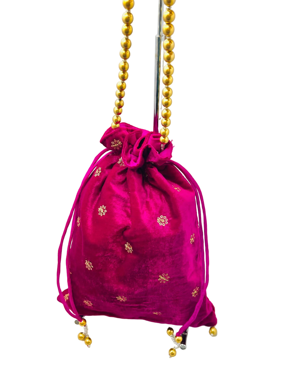 Dark Pink Velvet Bag
