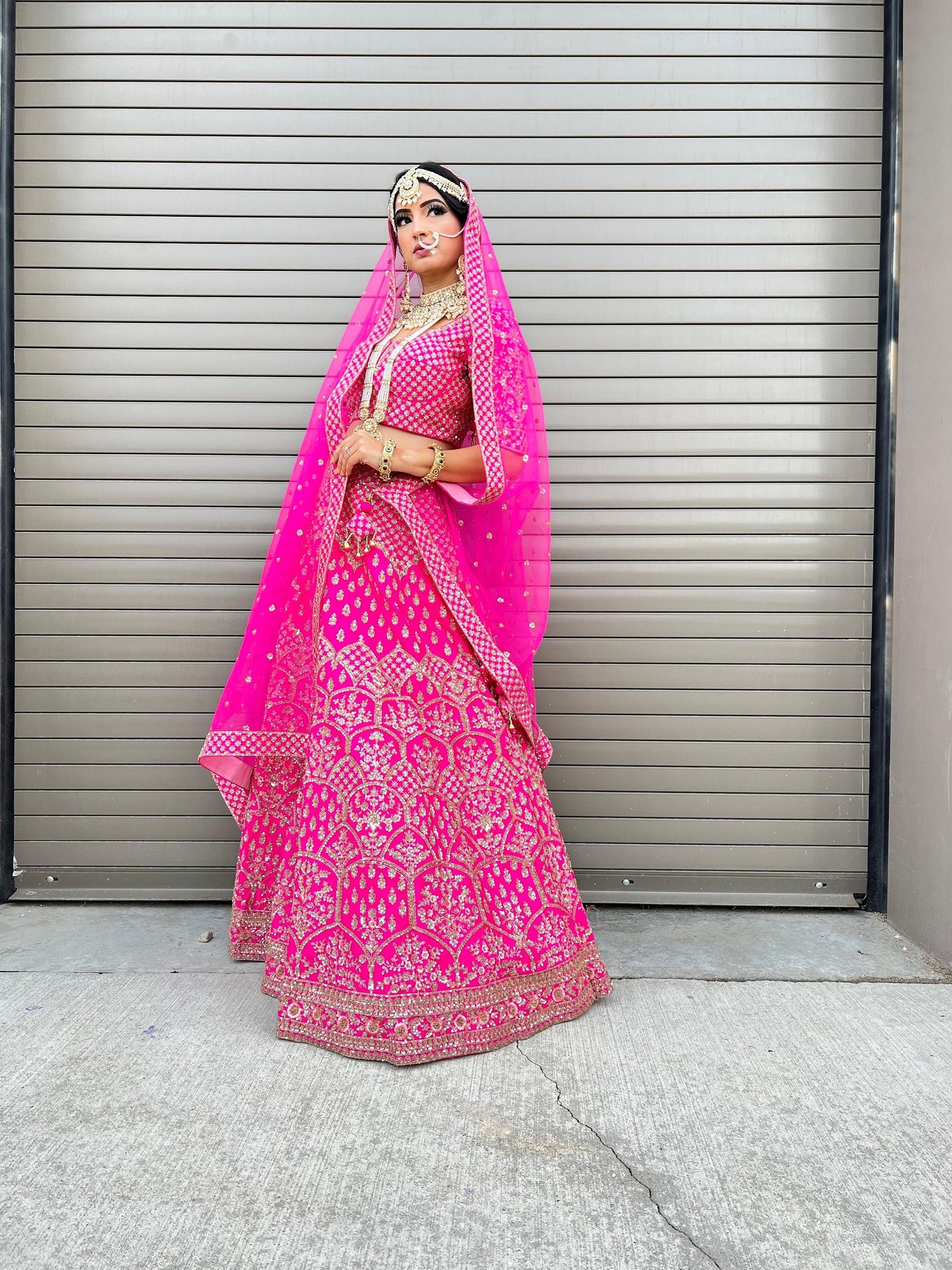 Dark Pink Bridal Lehnga