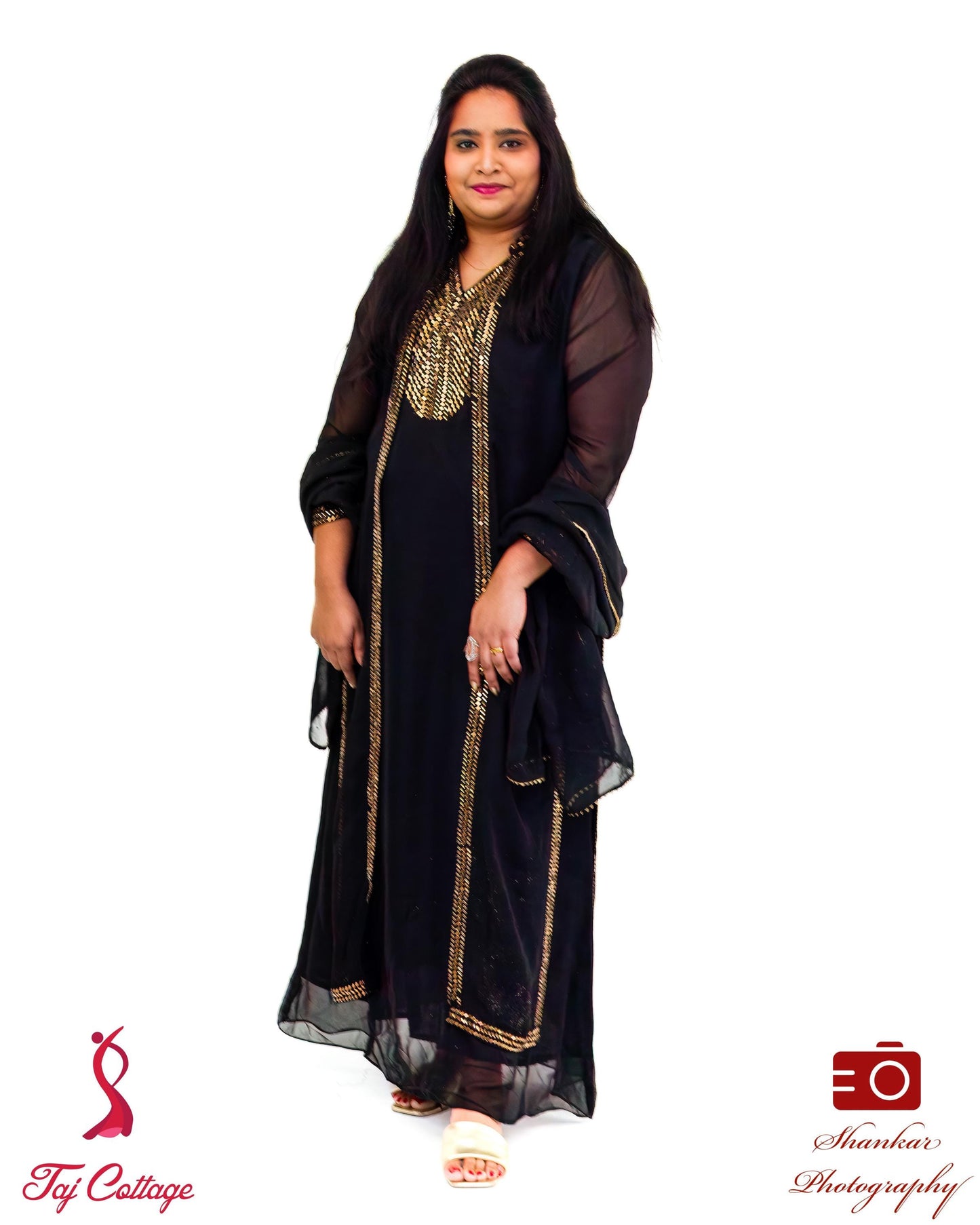 Black Georgette Gown