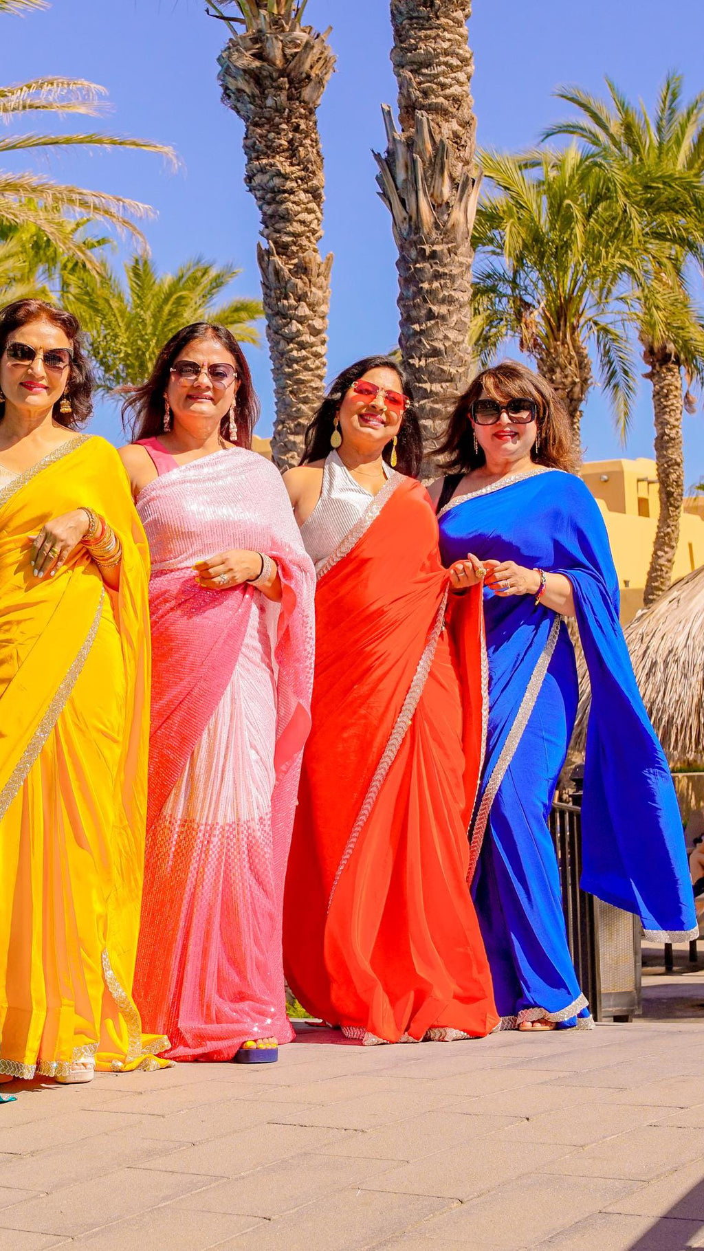 Blue Crepe Readymade Saree