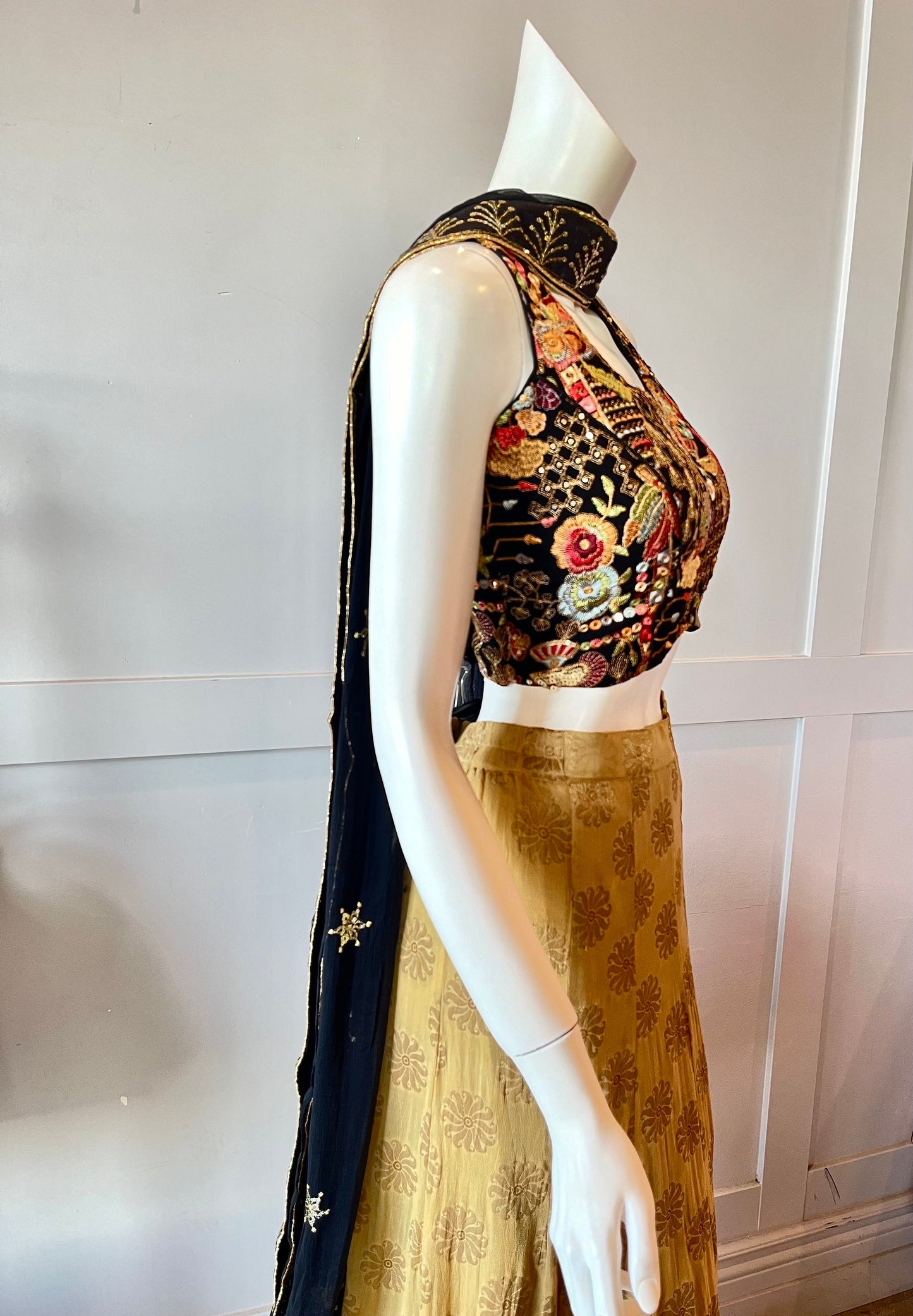 Gold & Black  Lehnga