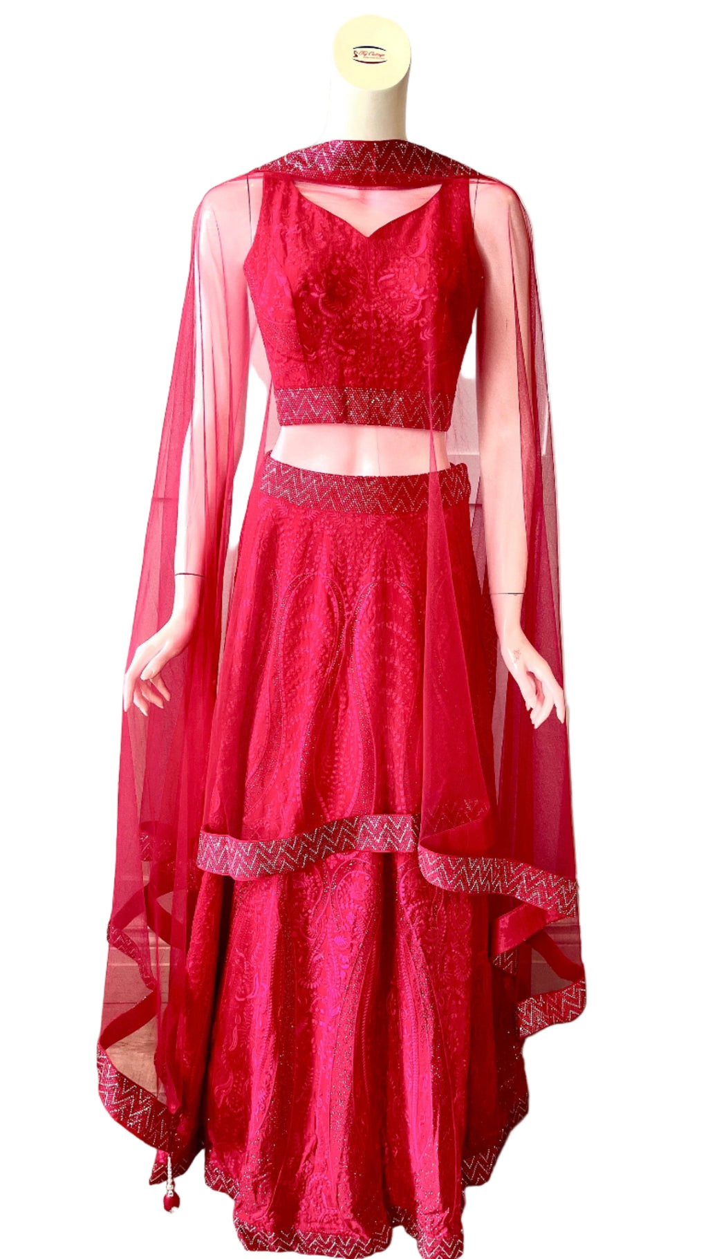 Pink Floral Lehnga
