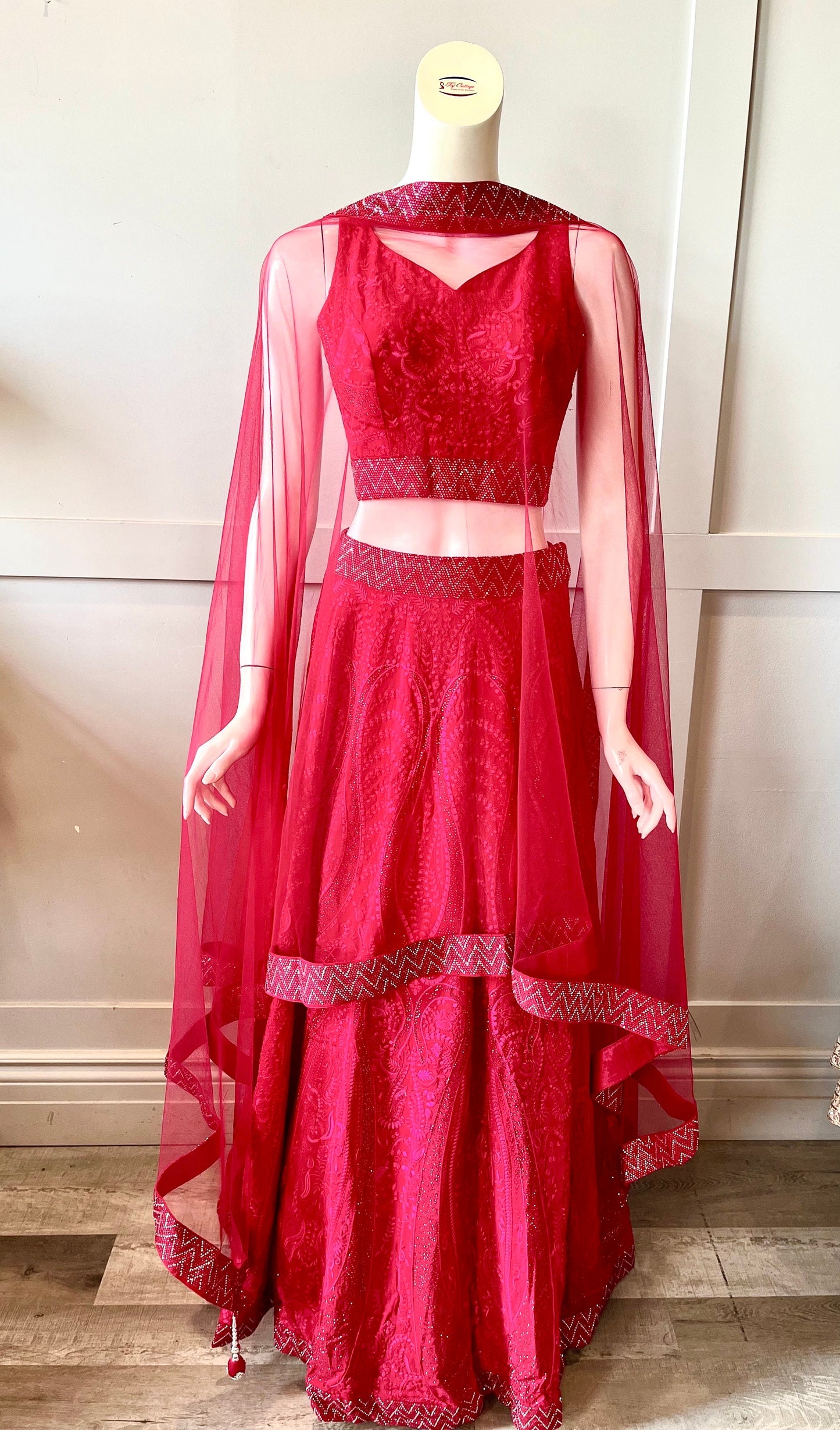Pink Floral Lehnga