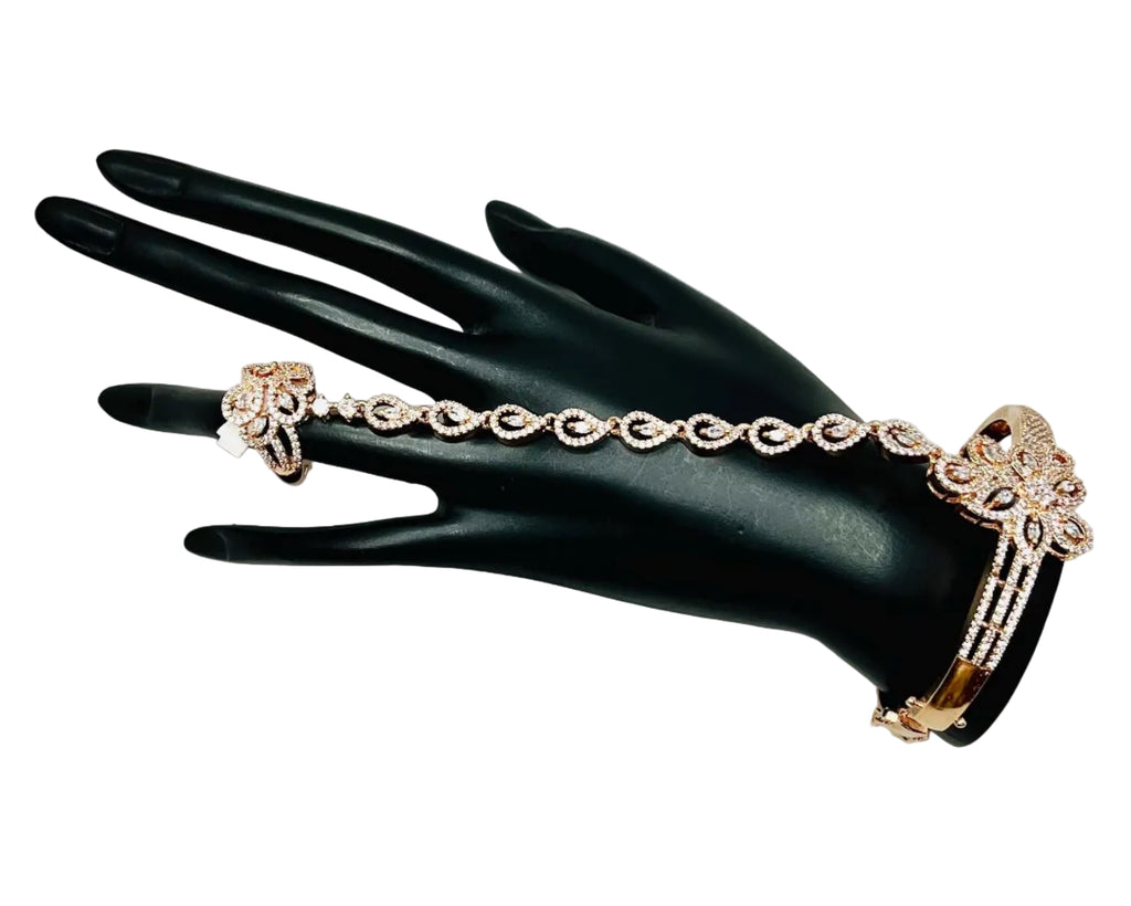Golden Bracelet With Ring