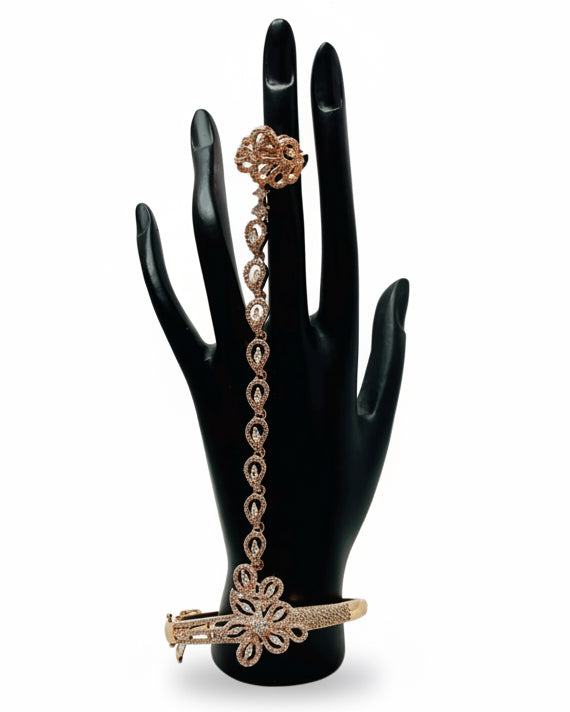 Golden Bracelet With Ring