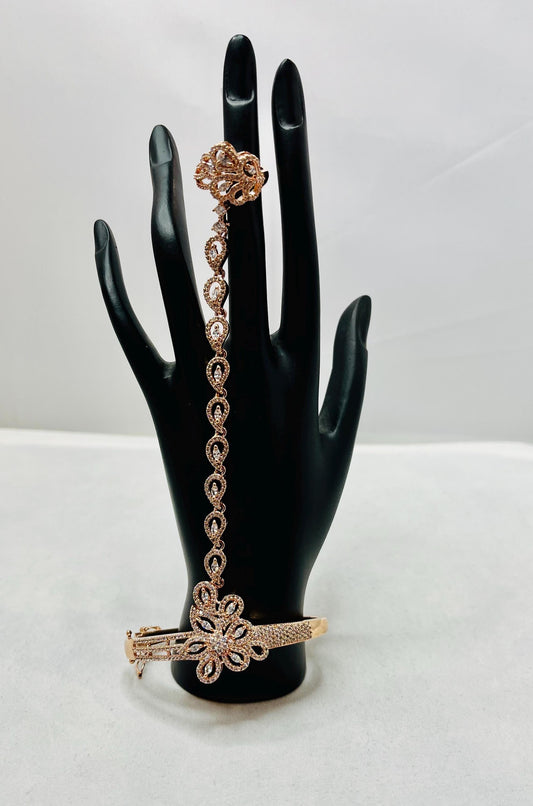Golden Bracelet With Ring