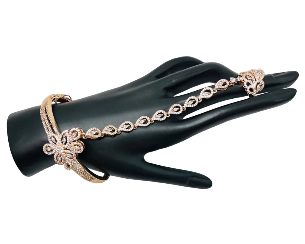 Golden Bracelet With Ring