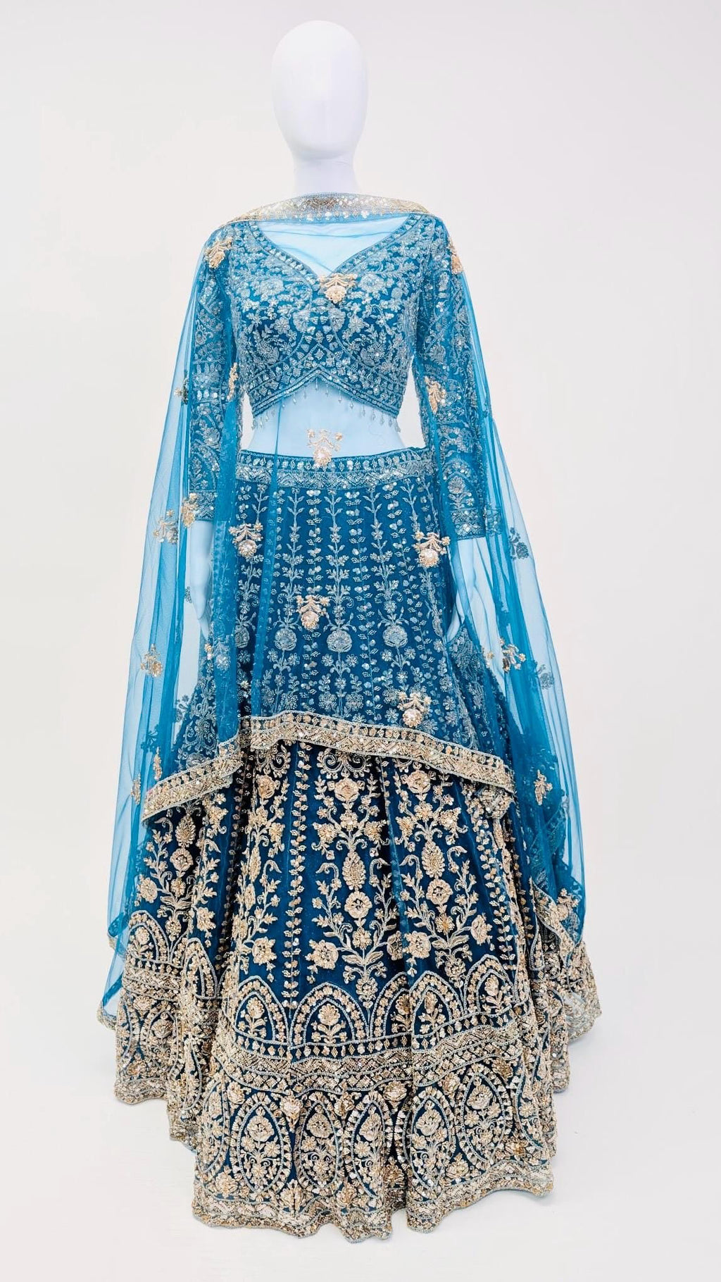 Blue Bridal Lehnga