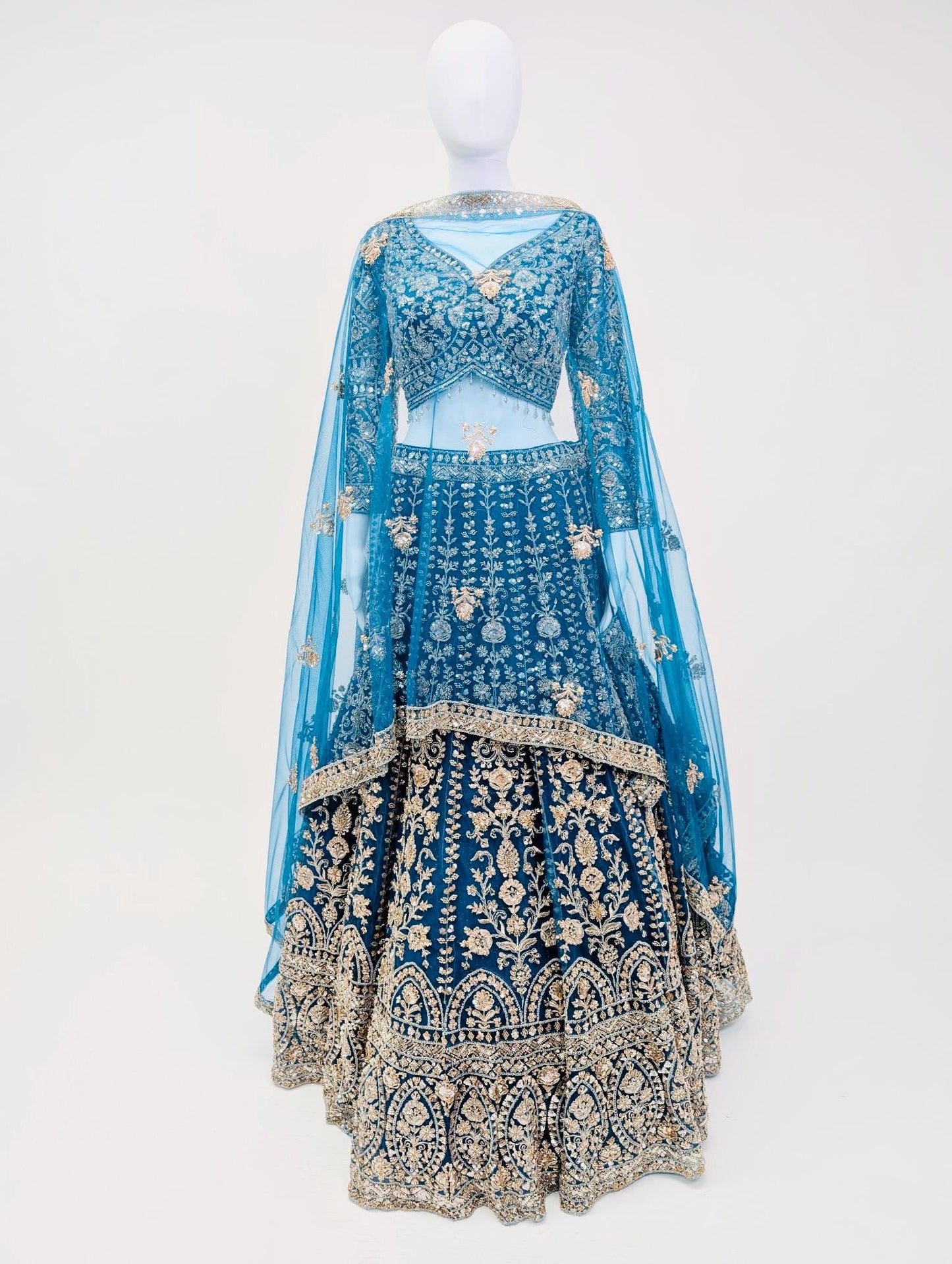 Dark Blue Bridal Lehnga