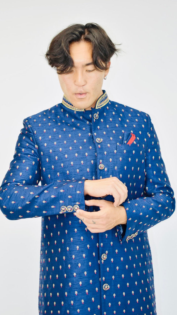 Royal Blue Sherwani Set