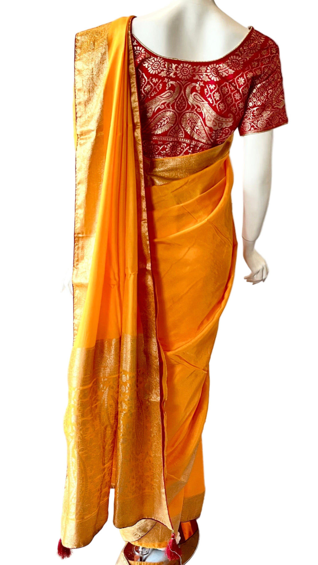 Yellow With Gold Zari Banarasi Silk Saree