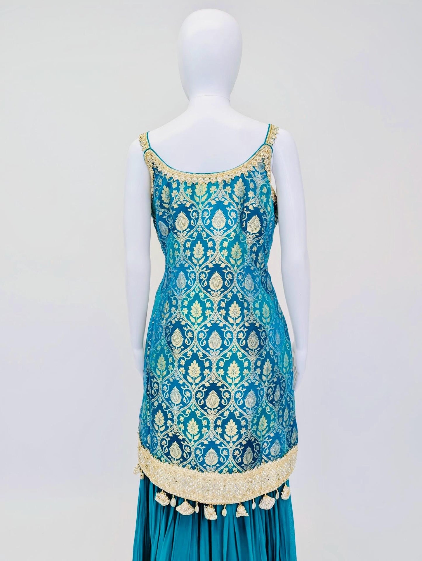 Teal Color Sharara Suit