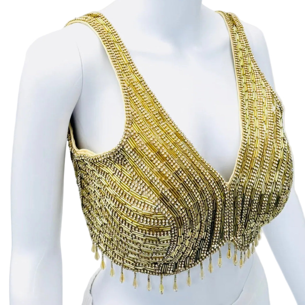 Gold Rhinestone Blouse