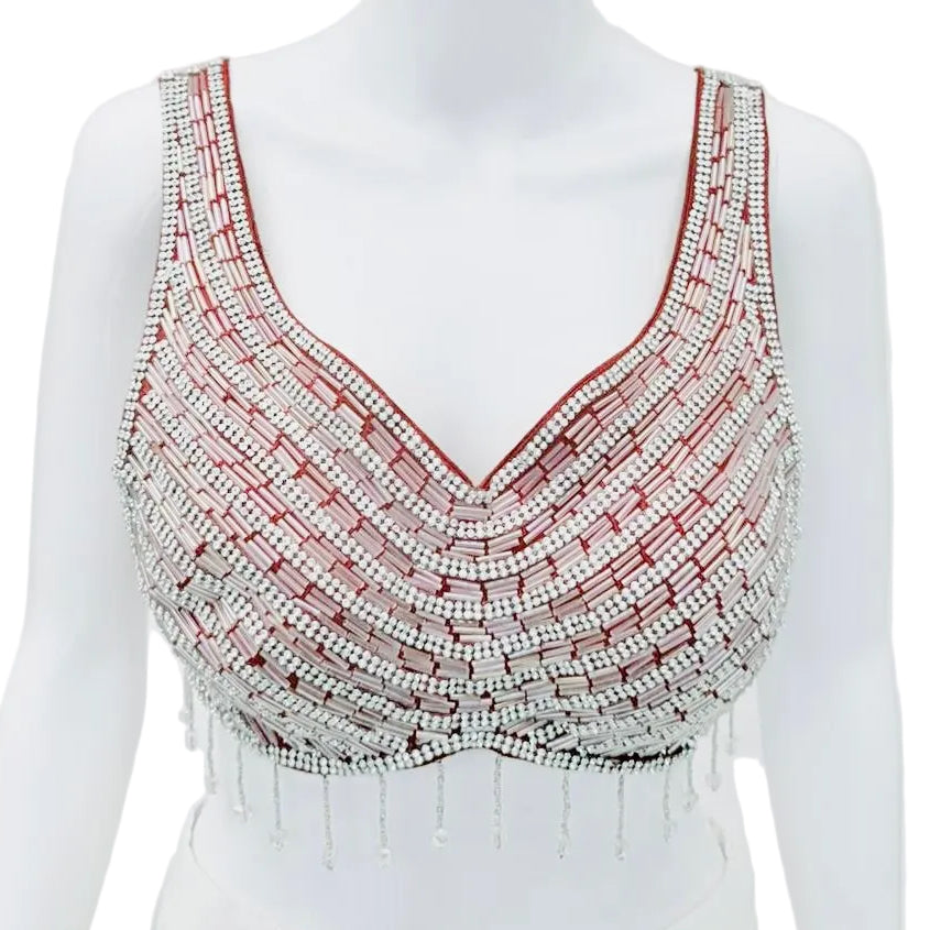 Red Rhinestone Blouse