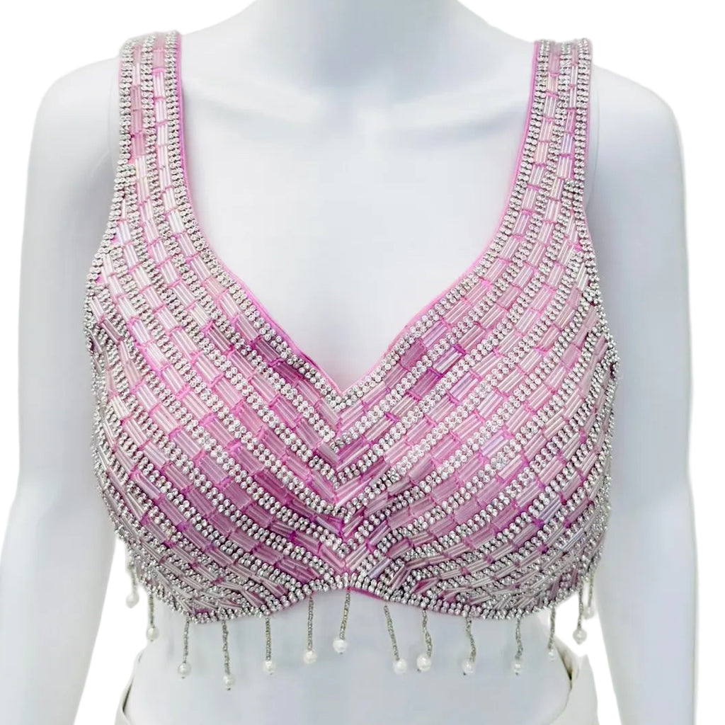 Lavender Rhinestone Blouse