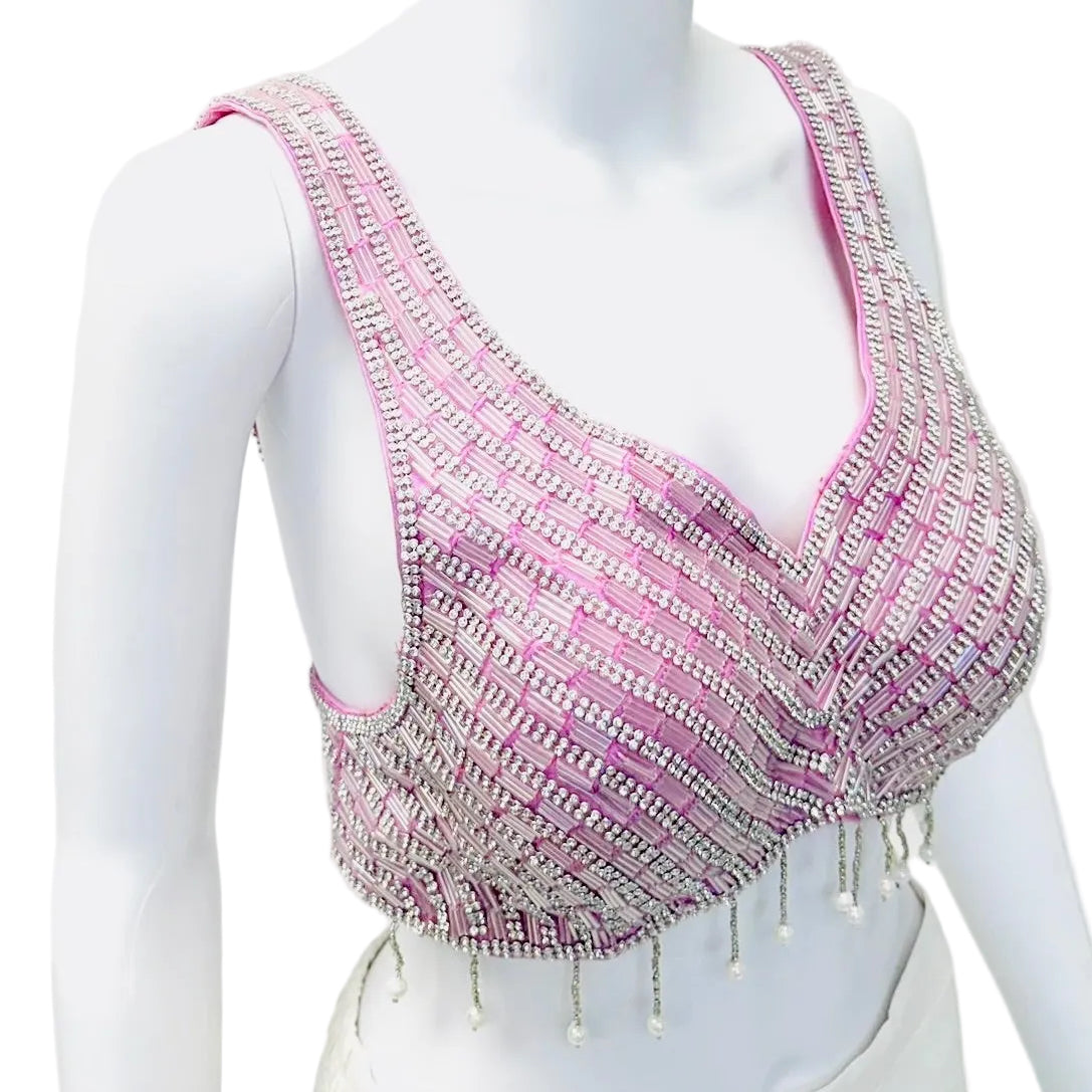 Lavender Rhinestone Blouse