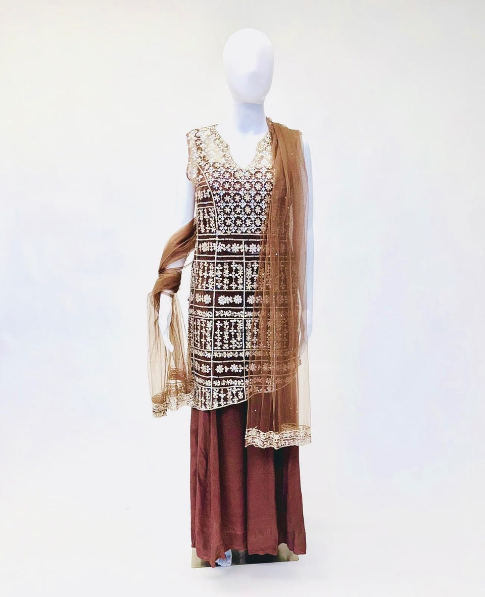 Champagne Color Pallazo suit