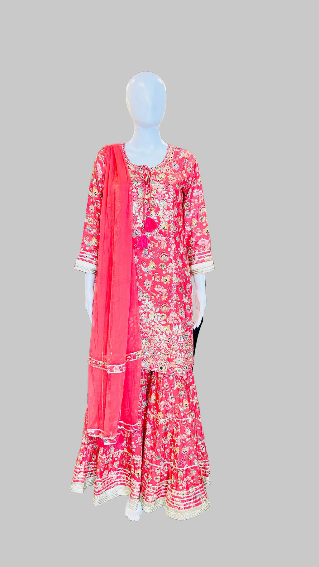 Orange Color Sharara Set