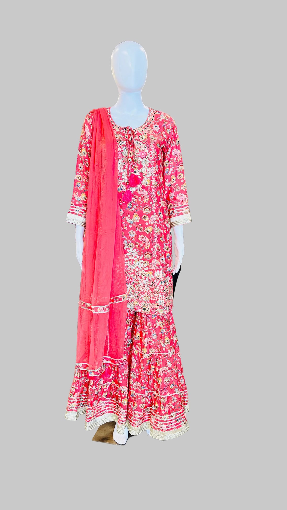 Orange Color Sharara Set