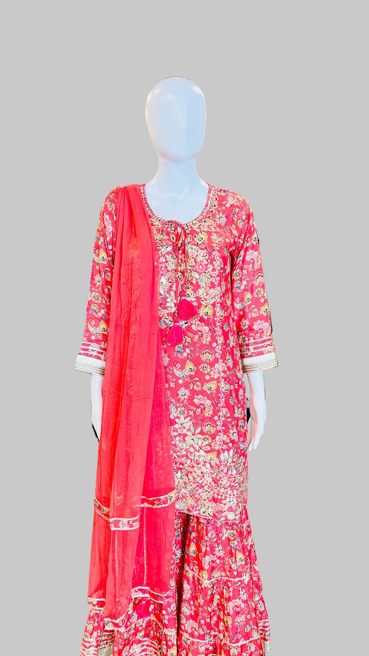 Orange Color Sharara Set