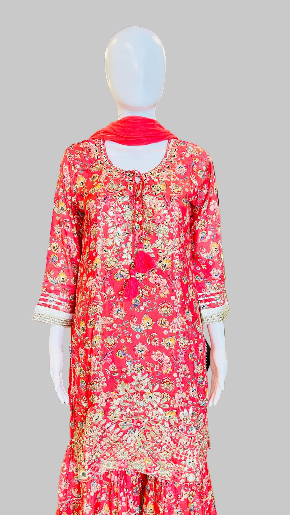 Orange Color Sharara Set