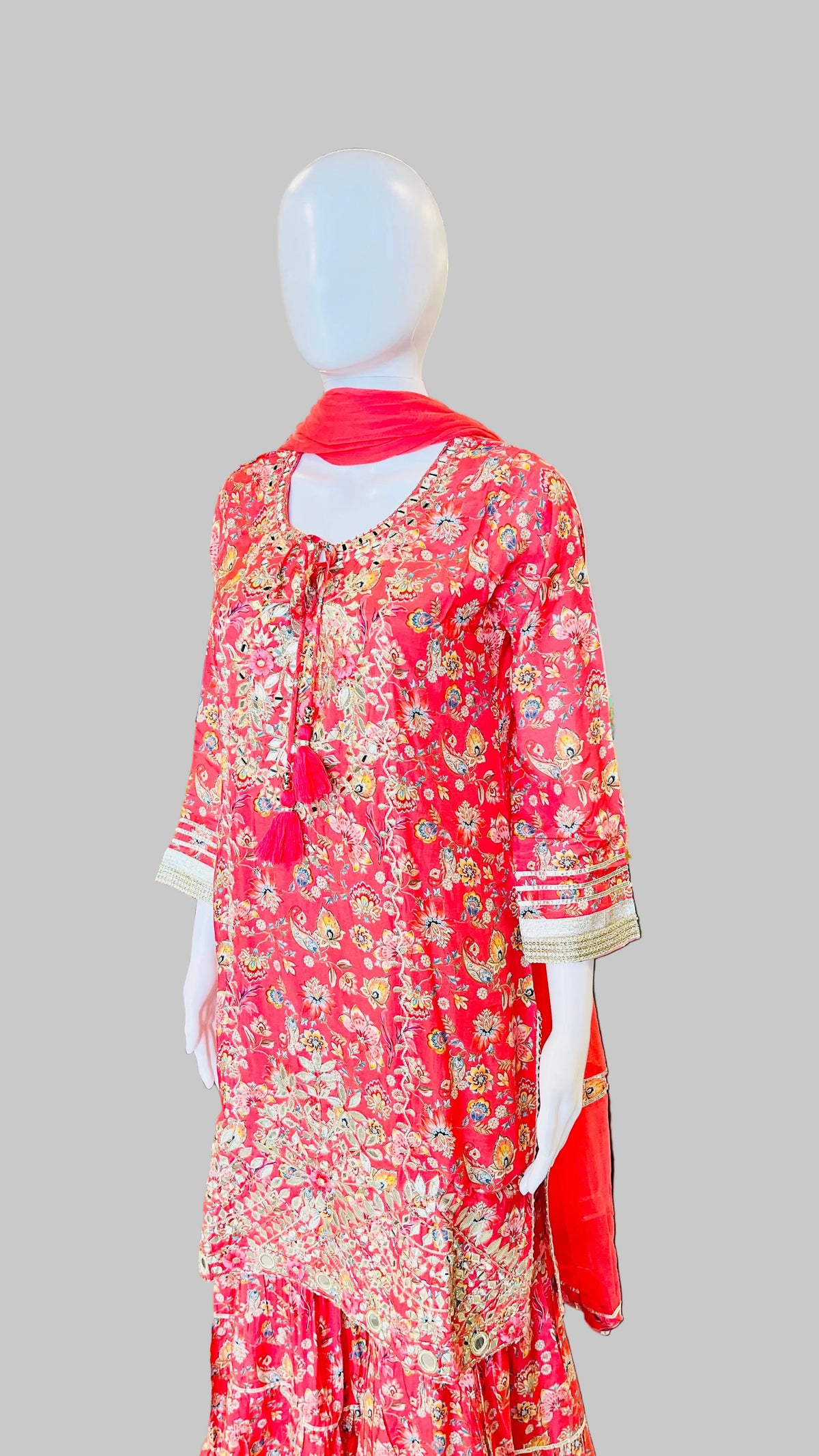 Orange Color Sharara Set