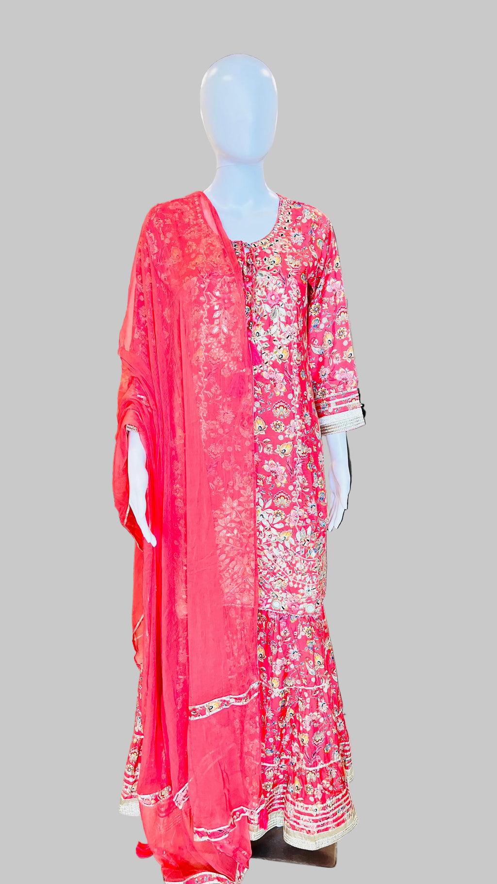 Orange Color Sharara Set