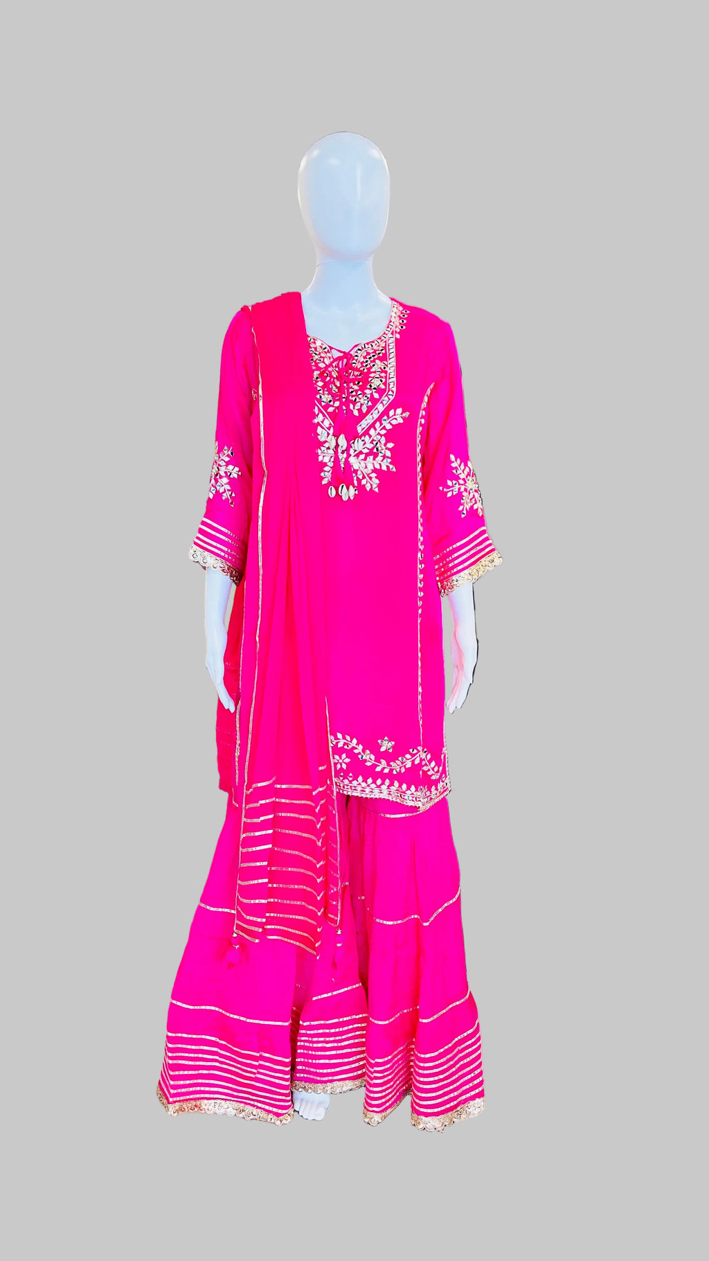 Dark Pink Sharara Set
