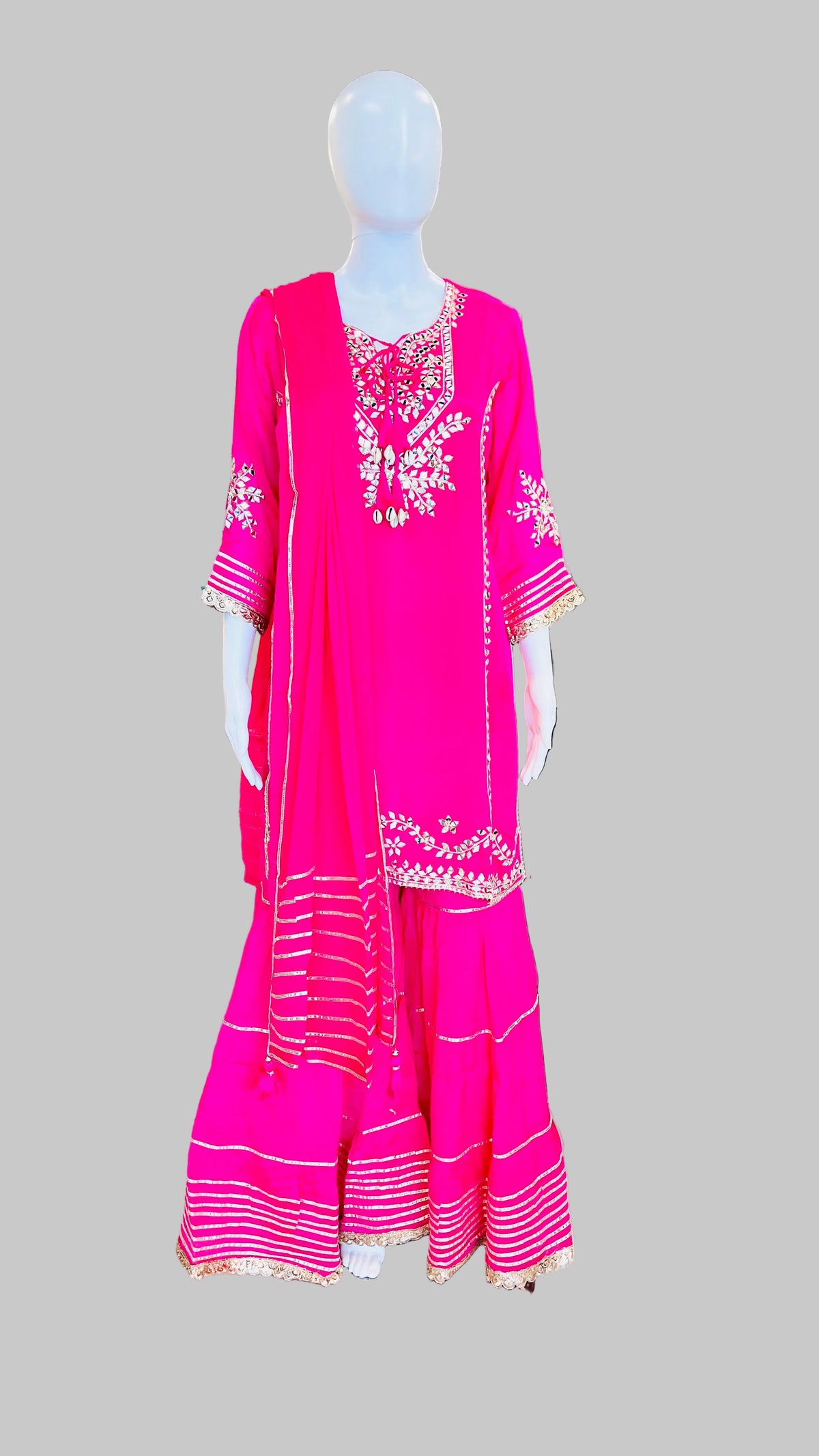 Dark Pink Sharara Set