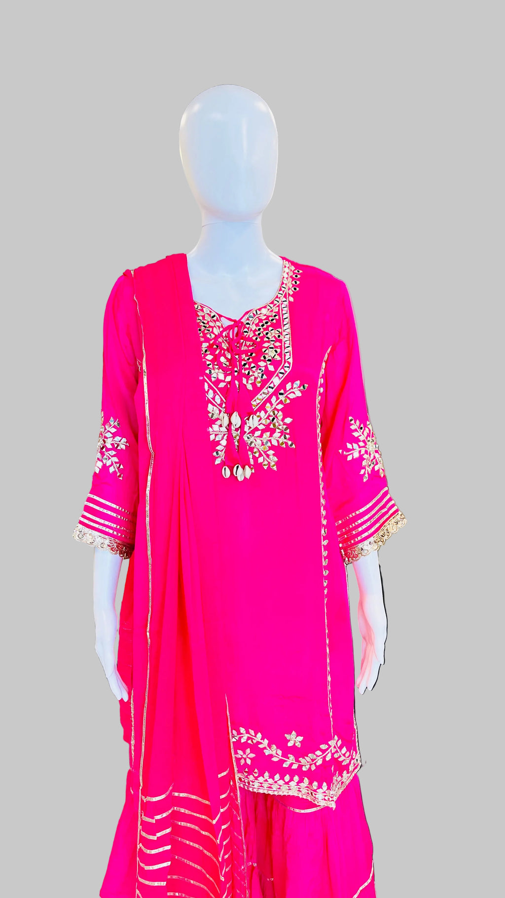 Dark Pink Sharara Set