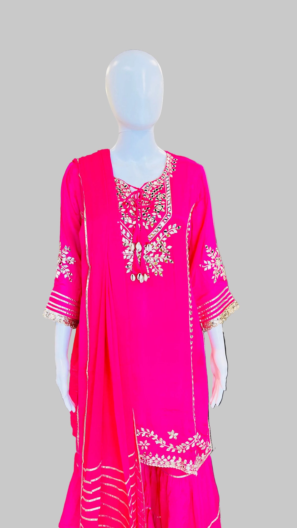 Dark Pink Sharara Set