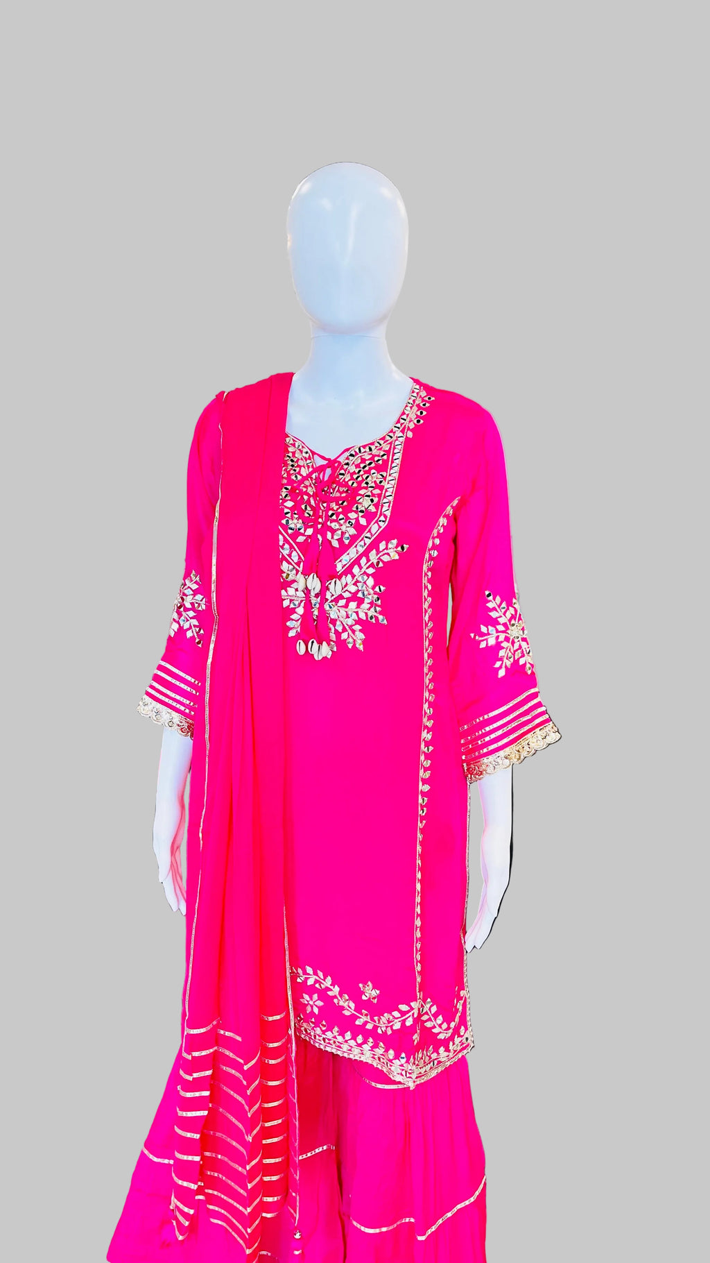 Dark Pink Sharara Set