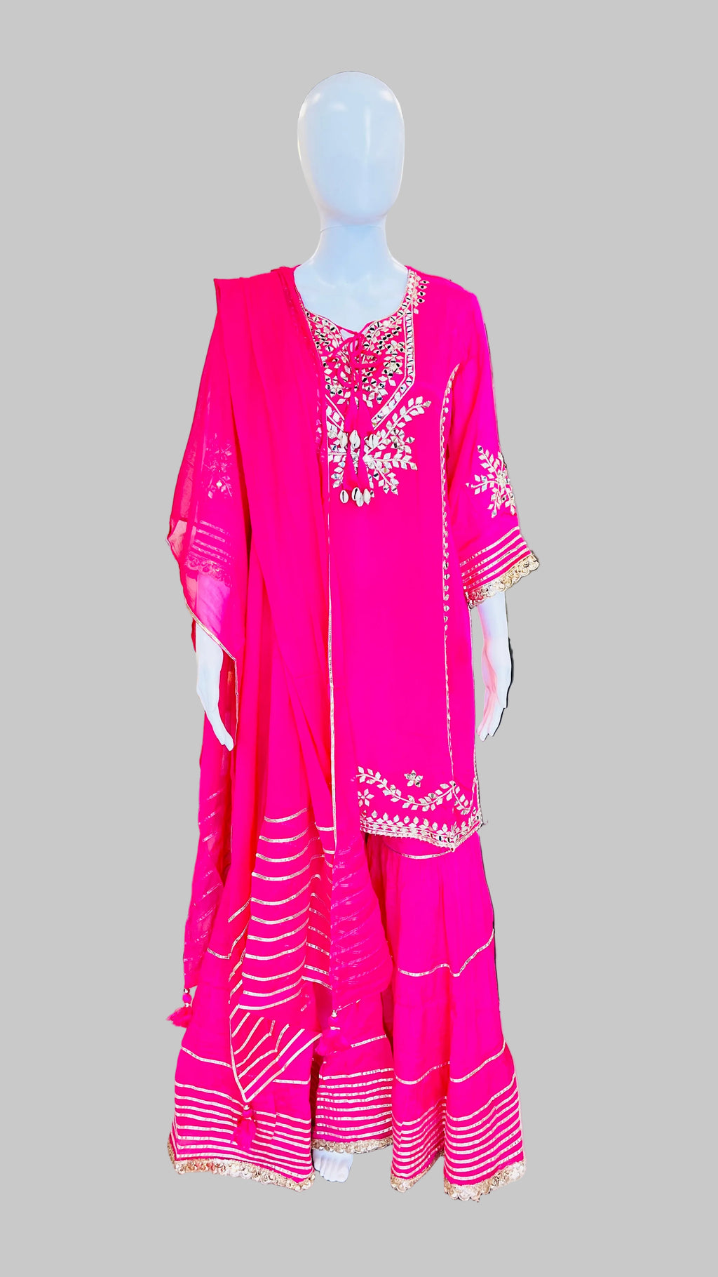 Dark Pink Sharara Set