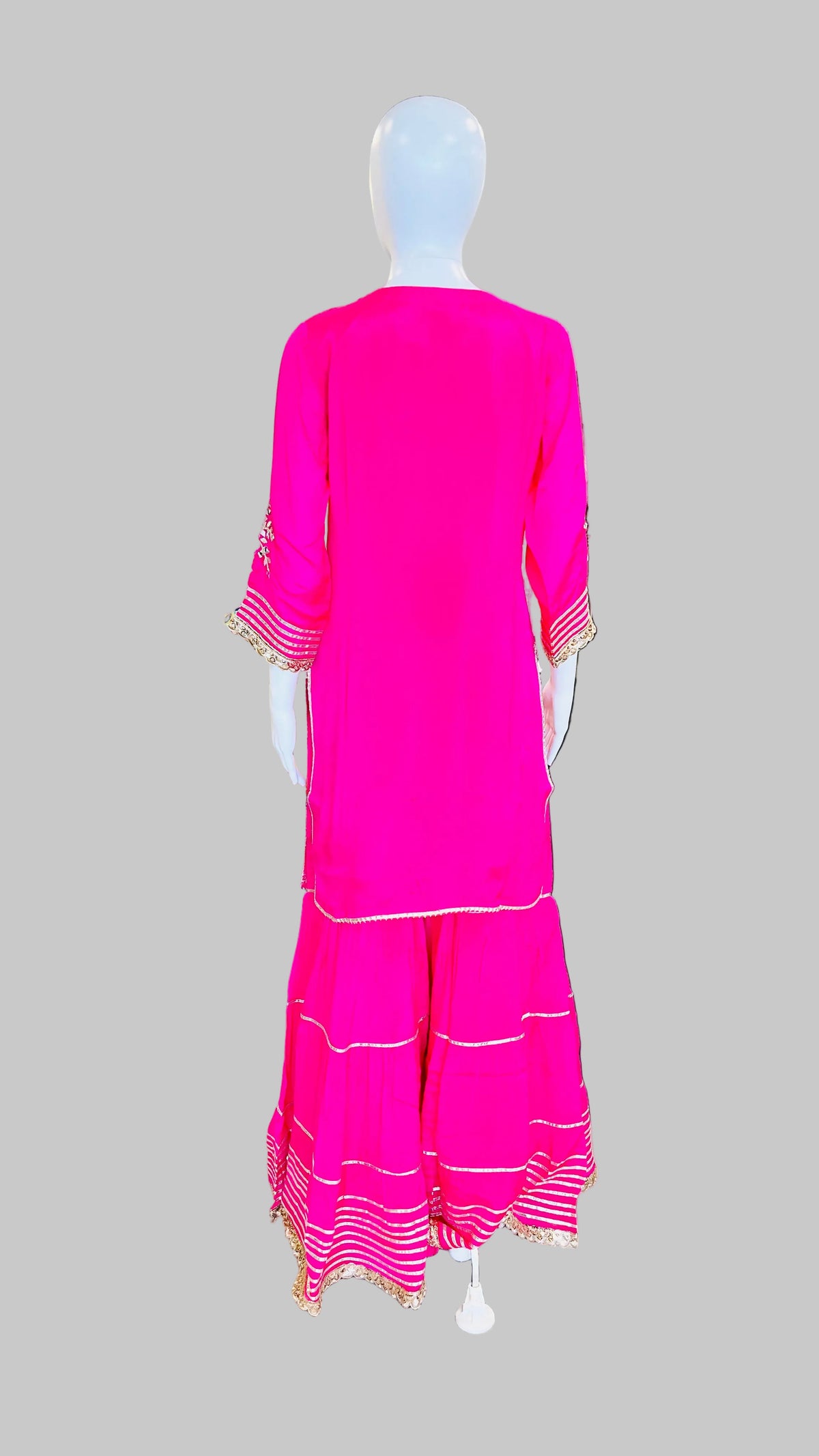 Dark Pink Sharara Set