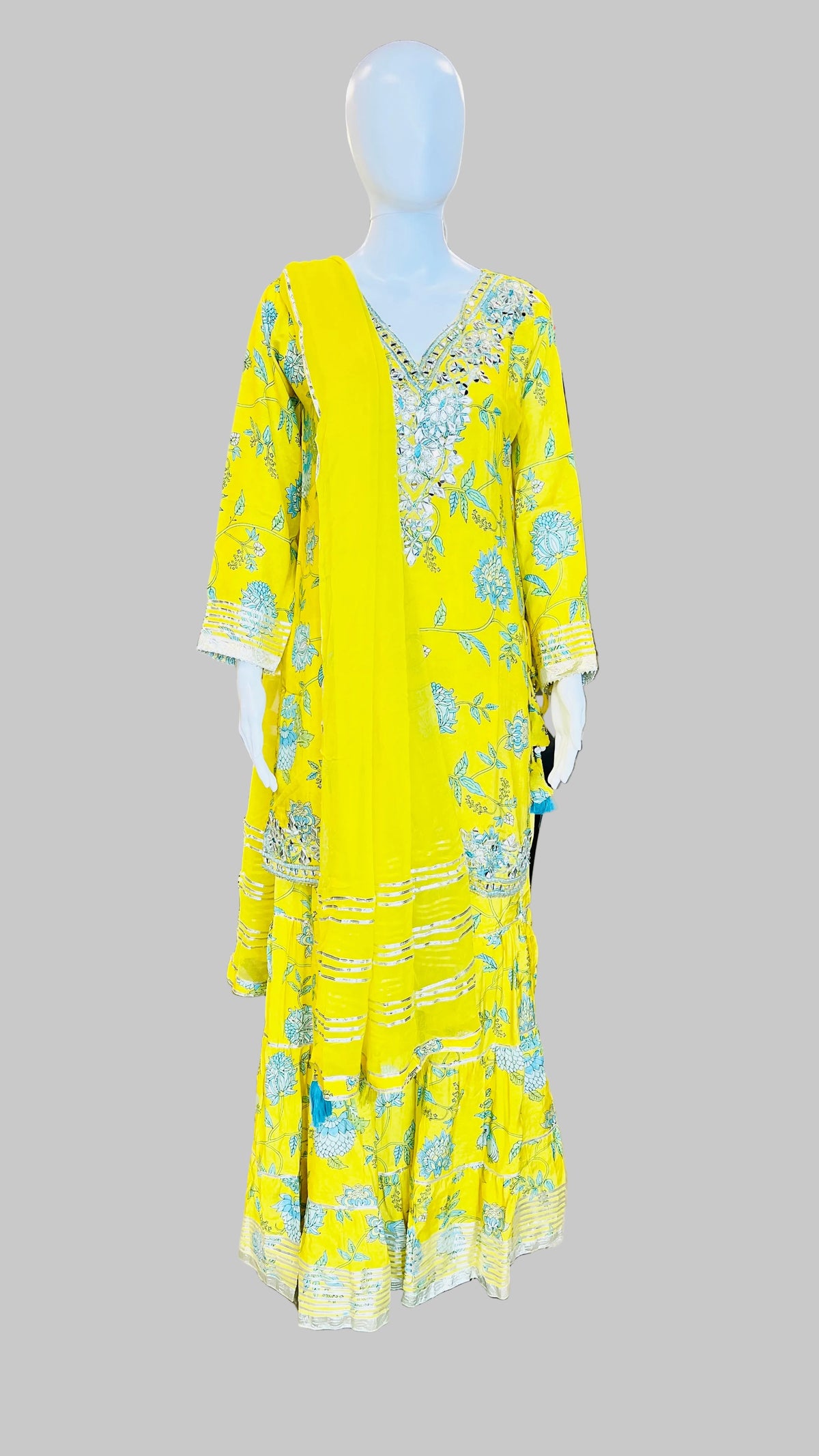 Yellow Sharara Set
