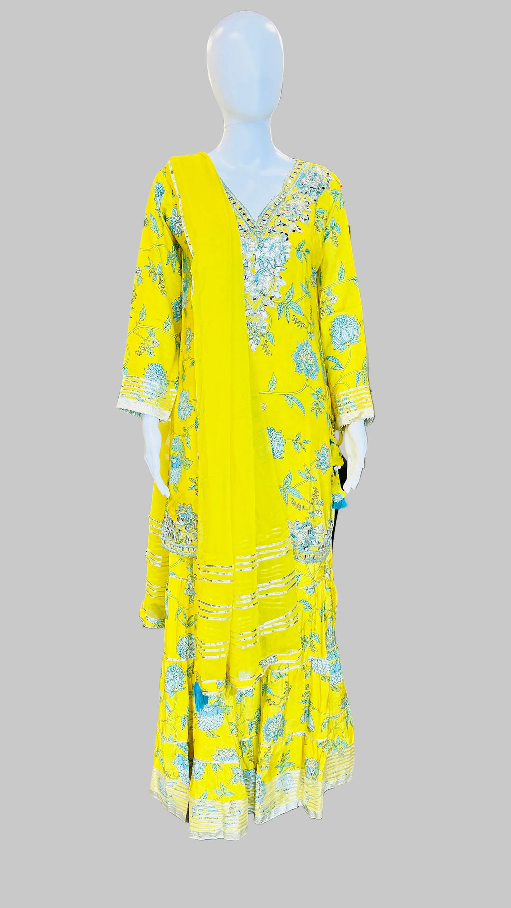 Yellow Sharara Set