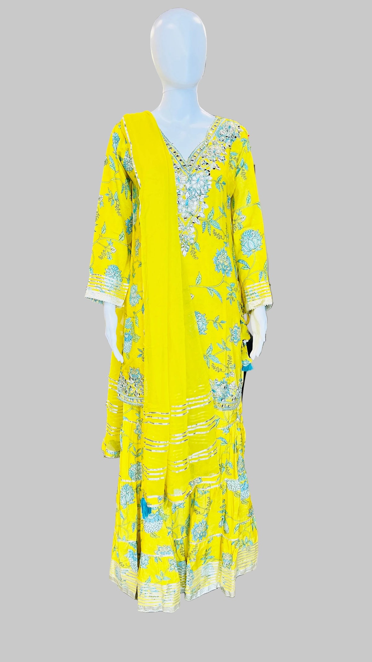 Yellow Sharara Set