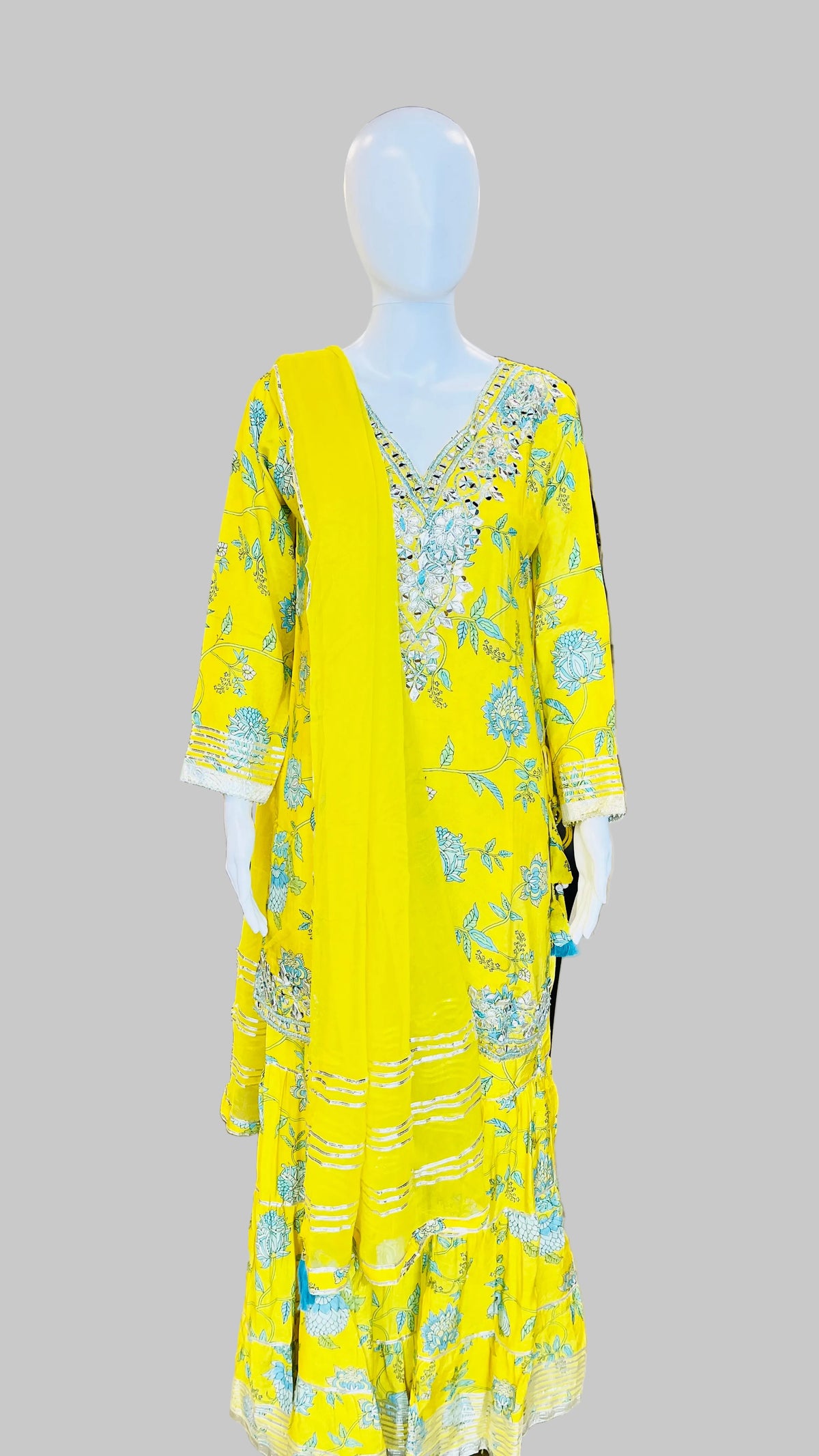 Yellow Sharara Set