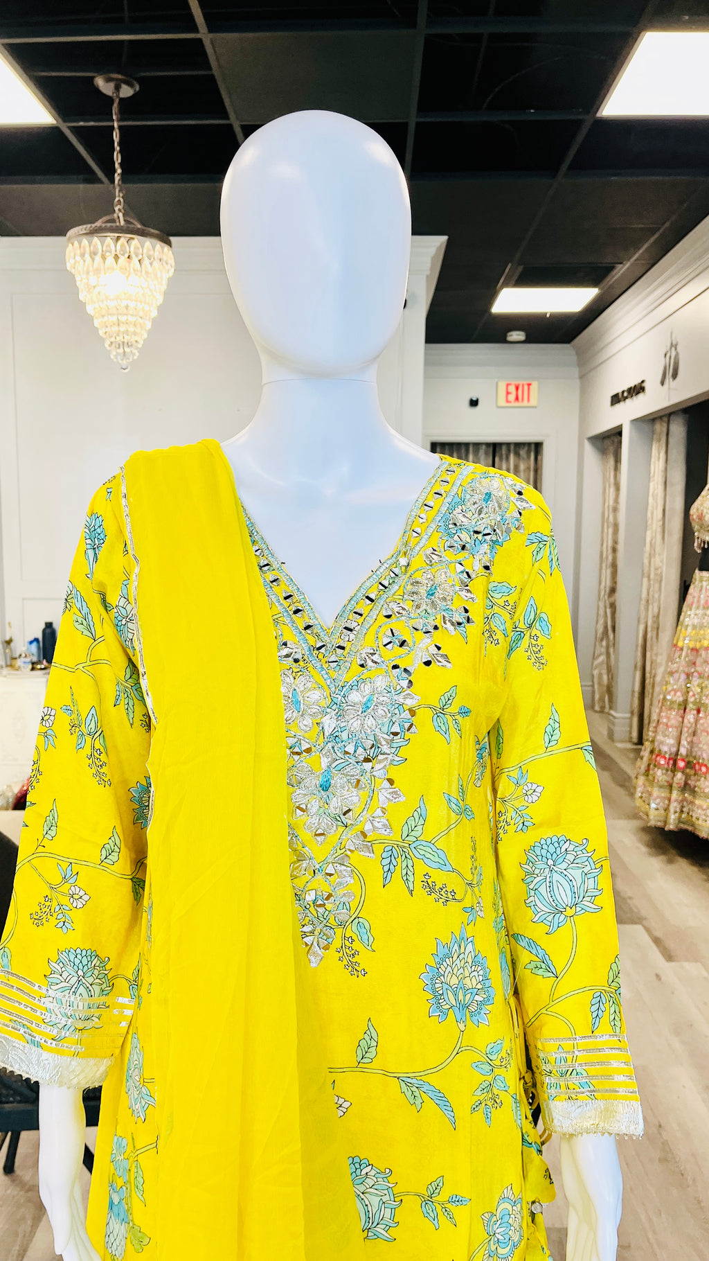 Yellow Sharara Set