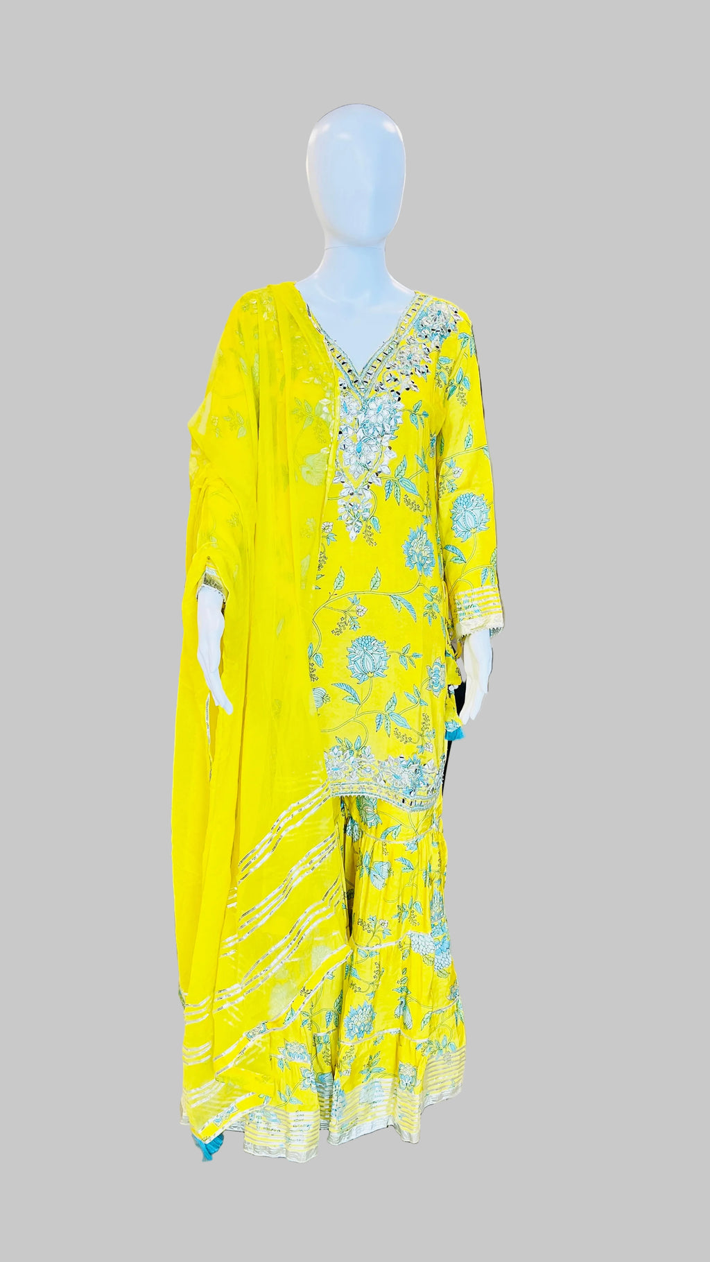 Yellow Sharara Set