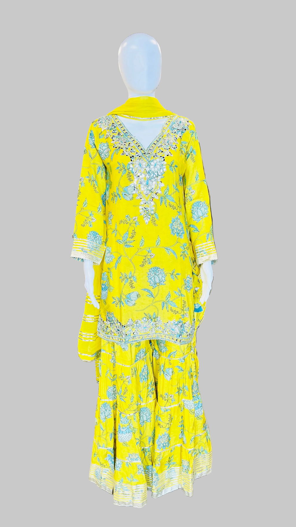 Yellow Sharara Set
