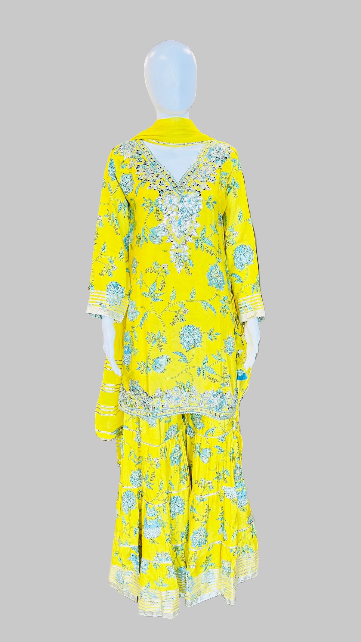 Yellow Sharara Set